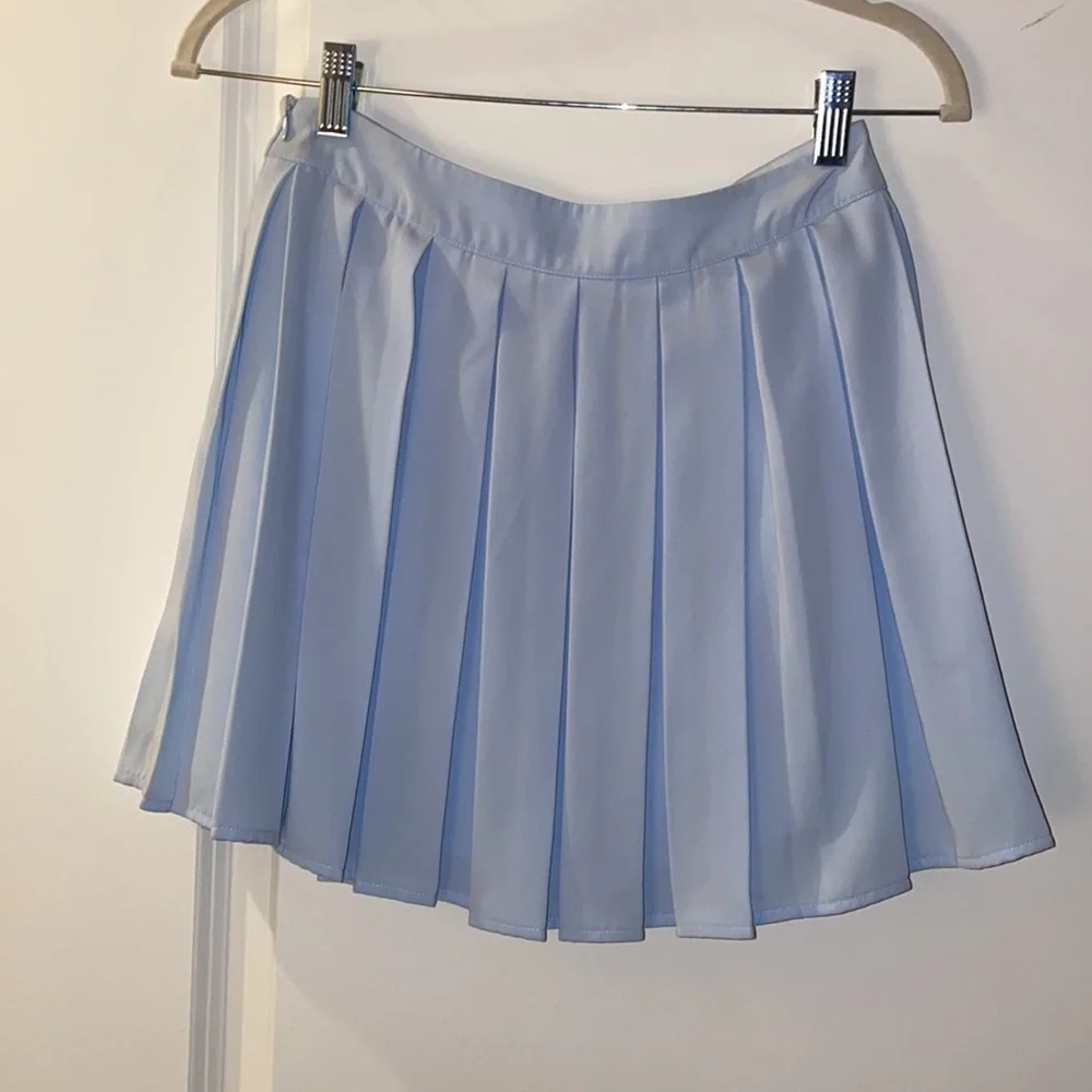 Baby Blue Pleated Skirt - Picture 5 of 6